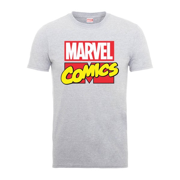 Marvel Comics Logo Heren T-shirt - Grijs