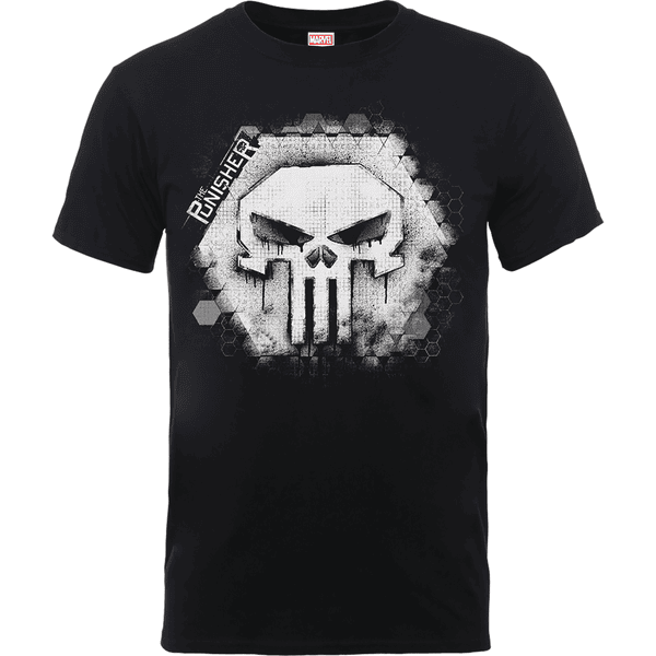 Marvel The Punisher Skull Badge Men's Black T-Shirt