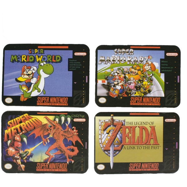 Super Nintendo Entertainment System Coasters (Set of 4)