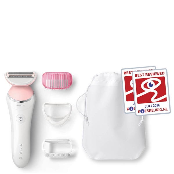 Philips SatinShave Advanced Wet and Dry Electric Ladyshaver with 4 Attachments-C BRL140/00