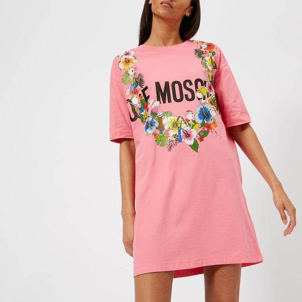 Love Moschino Women's Garland T-Shirt Dress - Pink