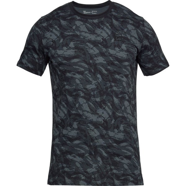 Under Armour Men's AOP Sportstyle T-Shirt - Black