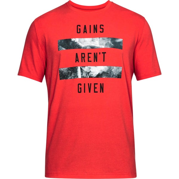 Under Armour Men's Gains Aren't Given T-Shirt - Red