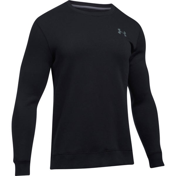 Under Armour Men's Rival Solid Fitted Crew Sweatshirt - Black