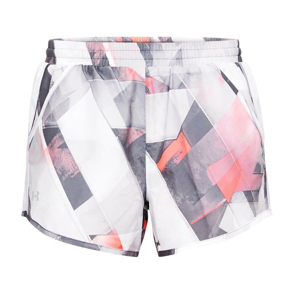 Under Armour Women's Fly By Printed Shorts - White