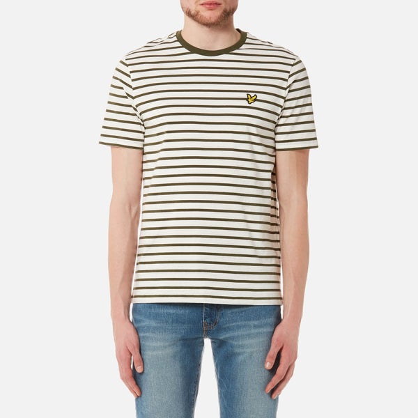 Lyle & Scott Men's Breton Stripe T-Shirt - Olive