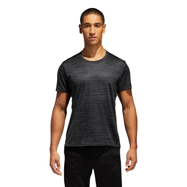 adidas Men's Response Print Running T-Shirt - Black/Carbon