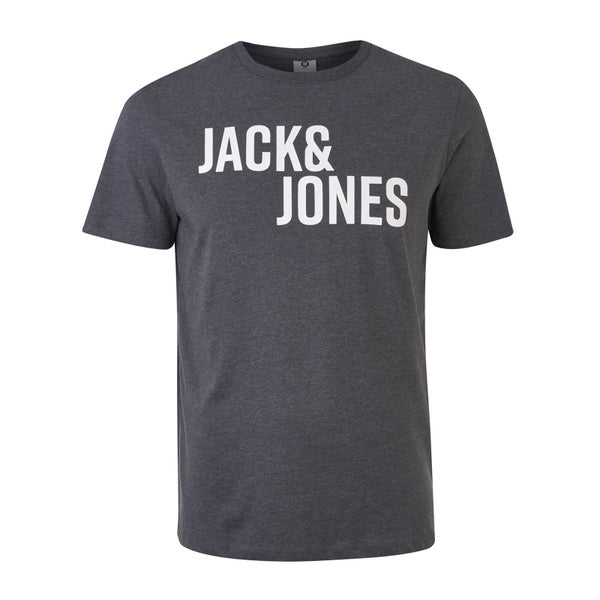 Jack & Jones Men's Core Cell T-Shirt - Dark Grey Marl