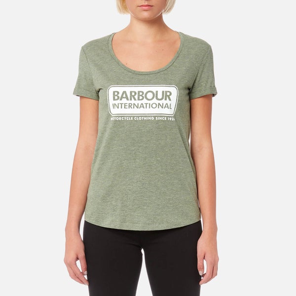 Barbour International Women's Track T-Shirt - Khaki Marl