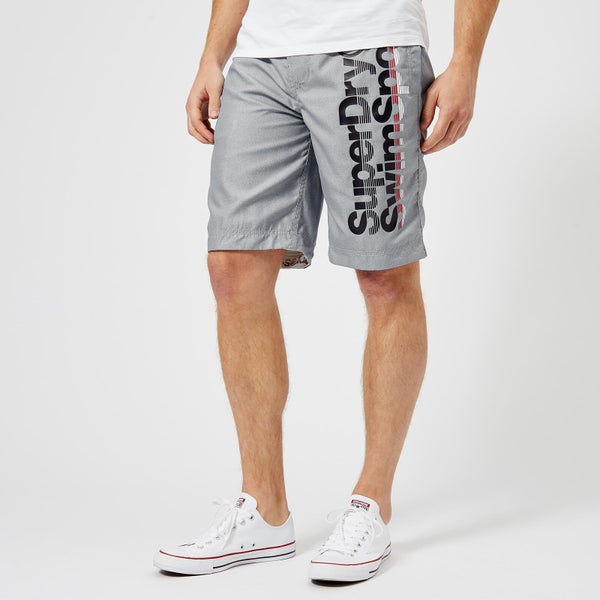Superdry Men's Superdry Board Shorts - Silver Grey Grit