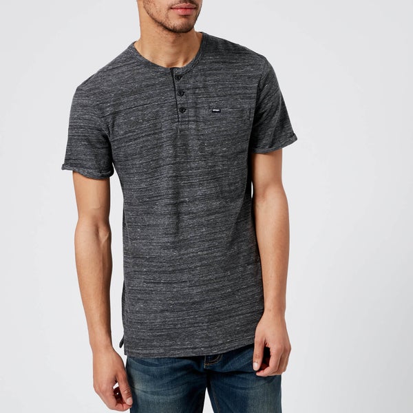 Superdry Men's Lite Short Sleeve Grandad T-Shirt - Linear Grey Grit