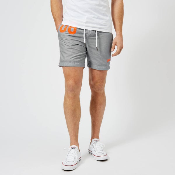 Superdry Men's Water Polo Swim Shorts - Silver Grey Grit
