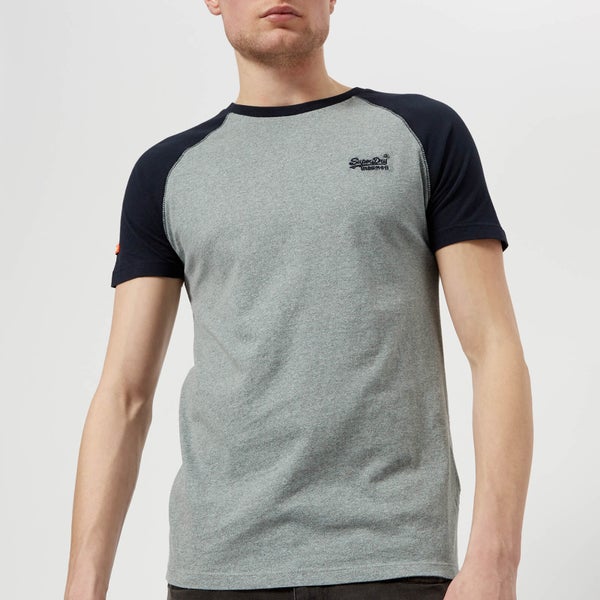 Superdry Men's Orange Label Baseball T-Shirt - Hazy Heather Blue Grit/Truest Navy