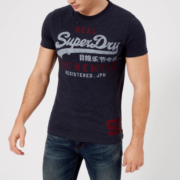 Superdry Men's Vintage Authentic Duo T-Shirt - Aurora Navy