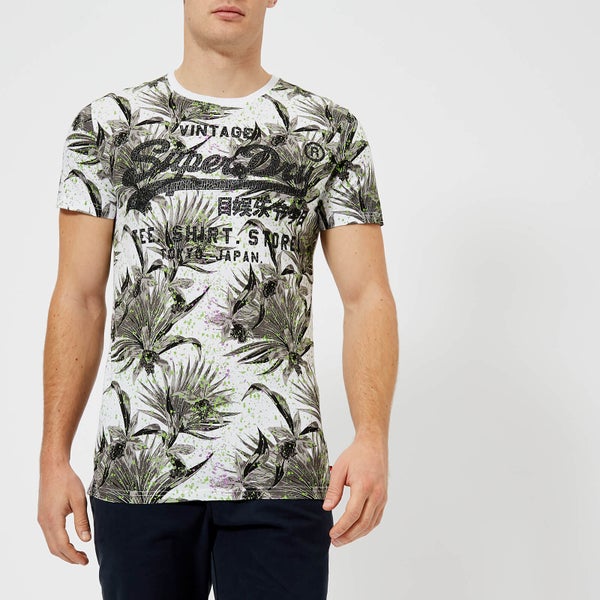 Superdry Men's Shirt Shop Aop T-Shirt - Optic