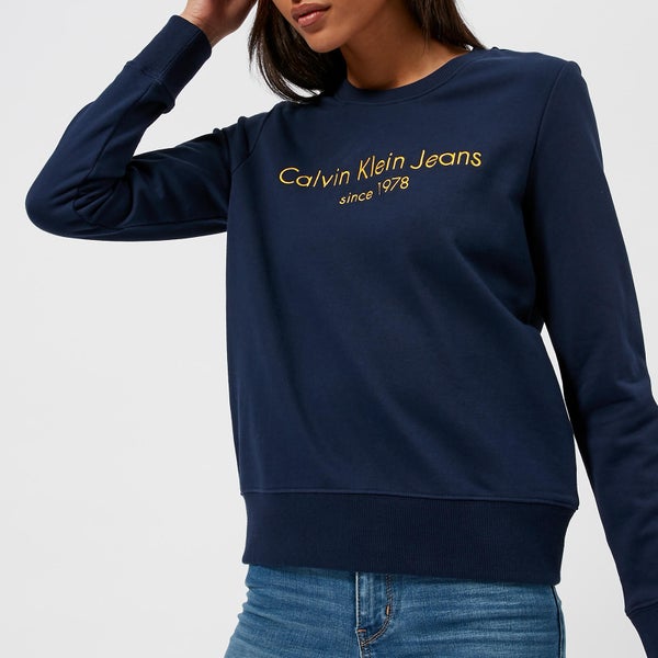 Calvin Klein Women's Institutional Logo Sweater - Peacoat