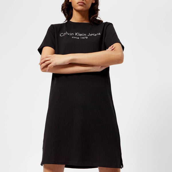 Calvin Klein Women's Logo Jersey Dress - Black
