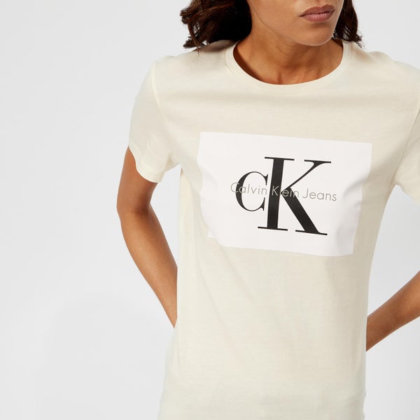 Calvin Klein Women's CK Logo T-Shirt - Pearled Ivory