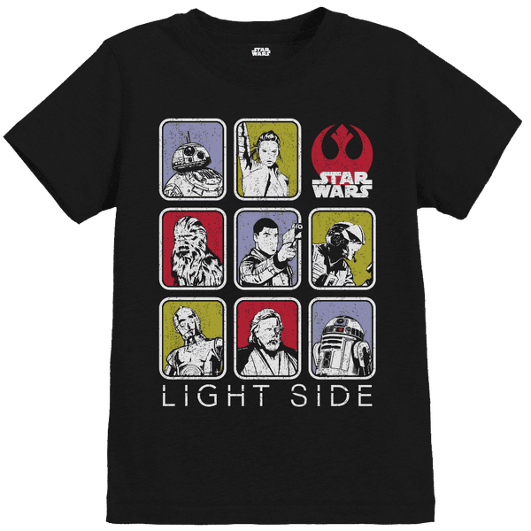 Star Wars Die letzten Jedi (The Last Jedi) Light Side Kid's Schwarz T-Shirt