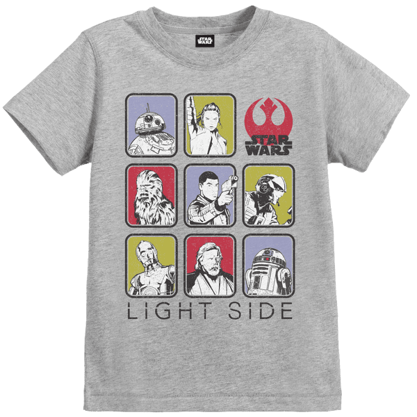 Star Wars The Last Jedi Light Side Kids' Grey T-Shirt
