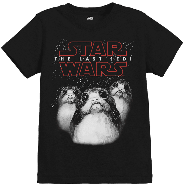 Camiseta Star Wars Los Últimos Jedi "Porgs" - Niño - Negro