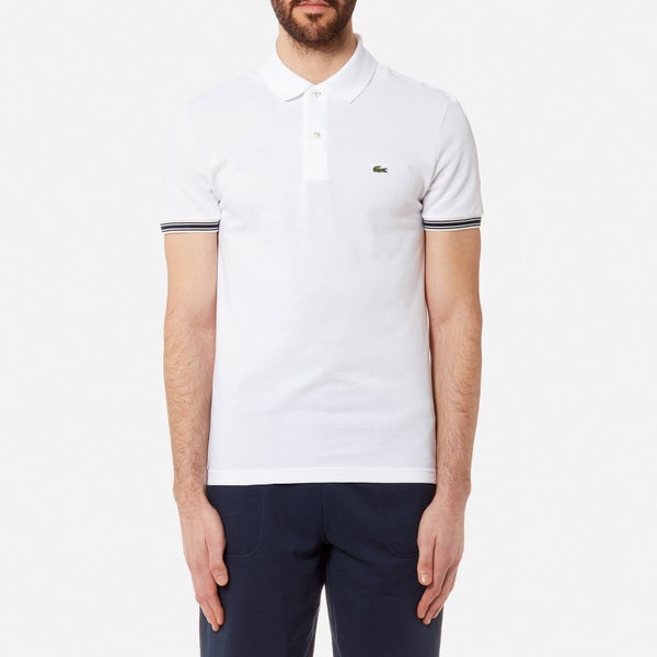 Lacoste Men's Sleeve Tip Polo Shirt - Blanc