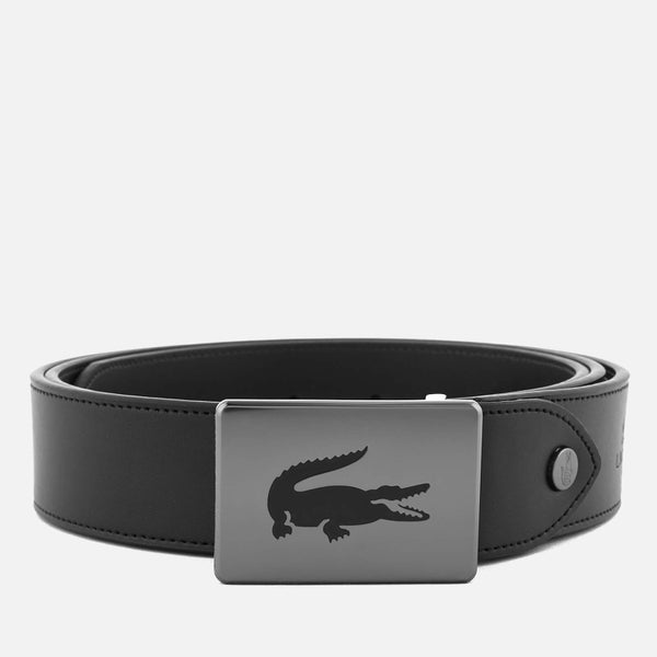 Lacoste Men's Sportswear Canvas Leather Mix Belt - Black/Brown