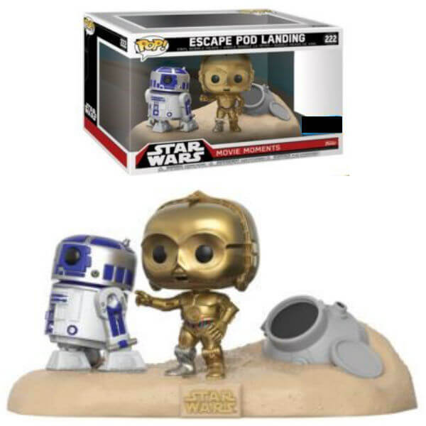 Lot de 2 Figurines Pop! EXC R2-D2 & C-3PO Désert - Star Wars Movie Moments