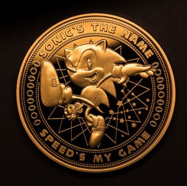 Sonic the Hedgehog Exklusive Münze #1 - Gold Variante - Zavvi Exclusive (Limitiert auf 1000 Stück)