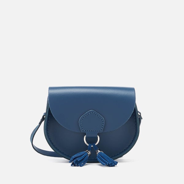The Cambridge Satchel Company Women's Mini Tassel Bag - Peacock/Ocean Blue Suede