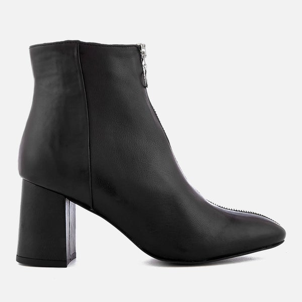 Rebecca Minkoff Women's Stefania Leather Heeled Ankle Boots - Black