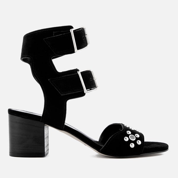 Rebecca Minkoff Women's Sofia Suede Heeled Sandals - Black