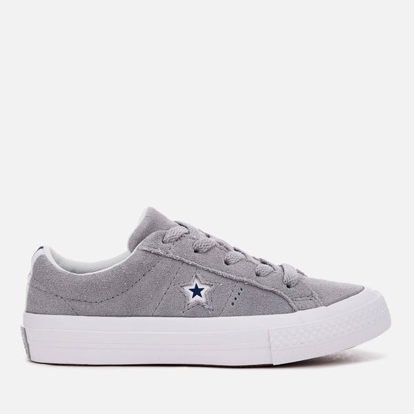 Converse Kids' One Star Ox Trainers - Wolf Grey/White/Navy