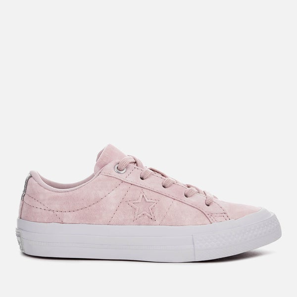 Converse Kids' One Star Ox Trainers - Barely Rose/Barely Rose/White
