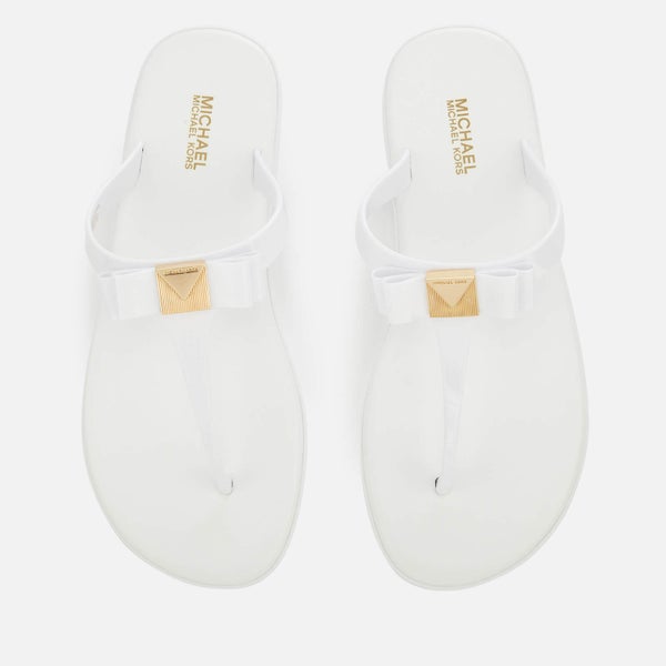 MICHAEL MICHAEL KORS Women's Caroline Jelly Toe Post Sandals - Optic White
