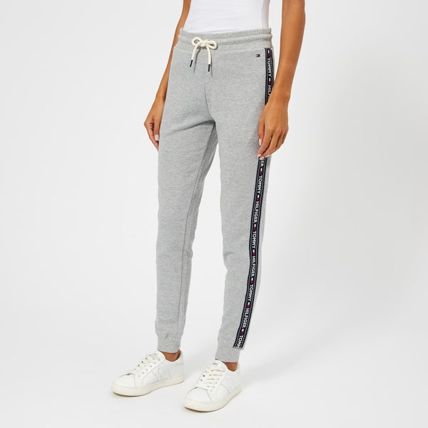 Tommy Hilfiger Women's Track Pants with Logo Trim Down the Side - Grey