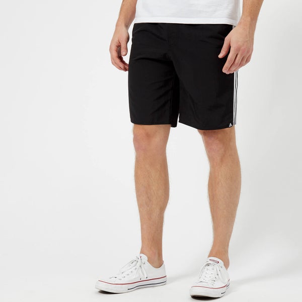 adidas Men's 3 Stripe Swim Shorts - Black