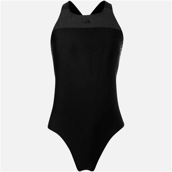 adidas Fit 1 Piece Solid Swimsuit - Black
