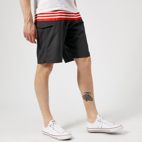 adidas Men's 3 Stripe Colour Block Swim Shorts - Carbon