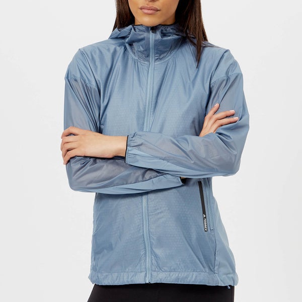 Adidas Terrex Women's Agravic Alpha Hooded Shield Jacket - Raw Grey