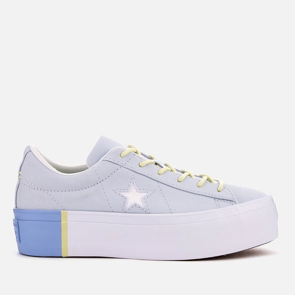 Converse Women's One Star Platform Ox Trainers - Blue Tint/Blue Chill/White