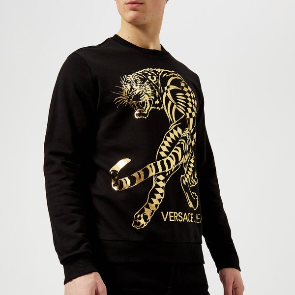Versace Jeans Men's Tiger Logo Sweatshirt - Black