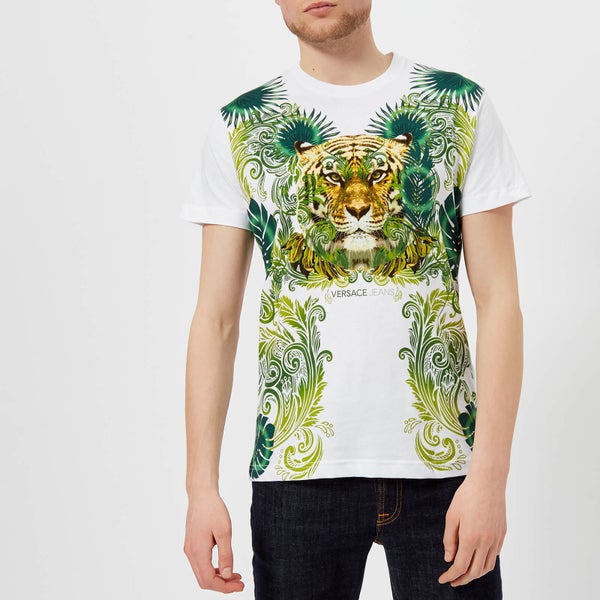 Versace Jeans Men's Tiger Logo T-Shirt - Bianco