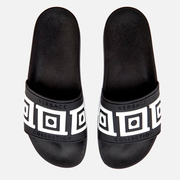 Versace Collection Men's Baroque Slider Sandals - Nero/Bianco