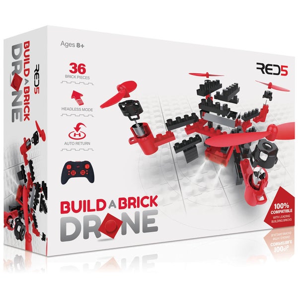 RED5 Build-a-Brick Drone - Red/Black