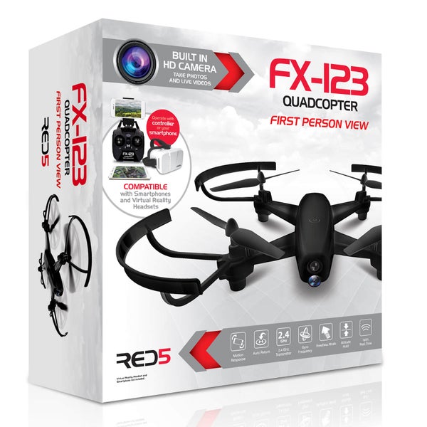 Drone Quadricoptère FX123 RED5 - Noir