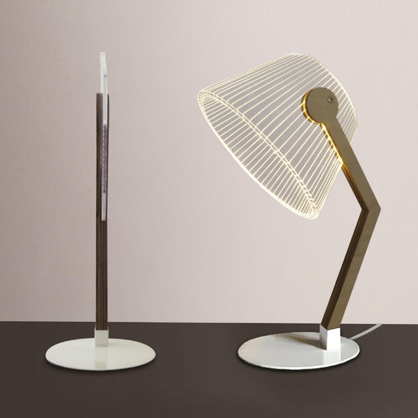 3D Table Lamp - Brown