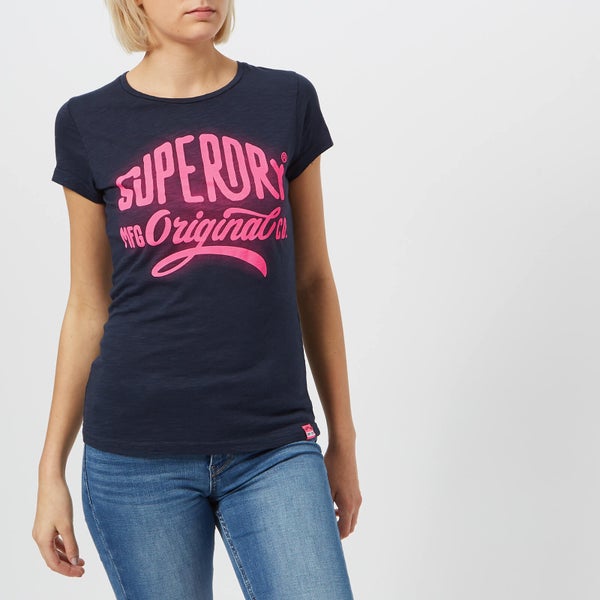 Superdry Women's Glow Entry T-Shirt - Eclipse Navy Slub