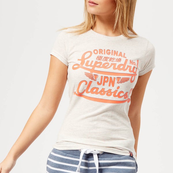 Superdry Women's Icarus Duo Entry T-Shirt - Grey Marl Nep