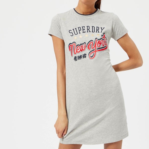 Superdry Women's Slim T-Shirt Dress - Pacific Grey Marl